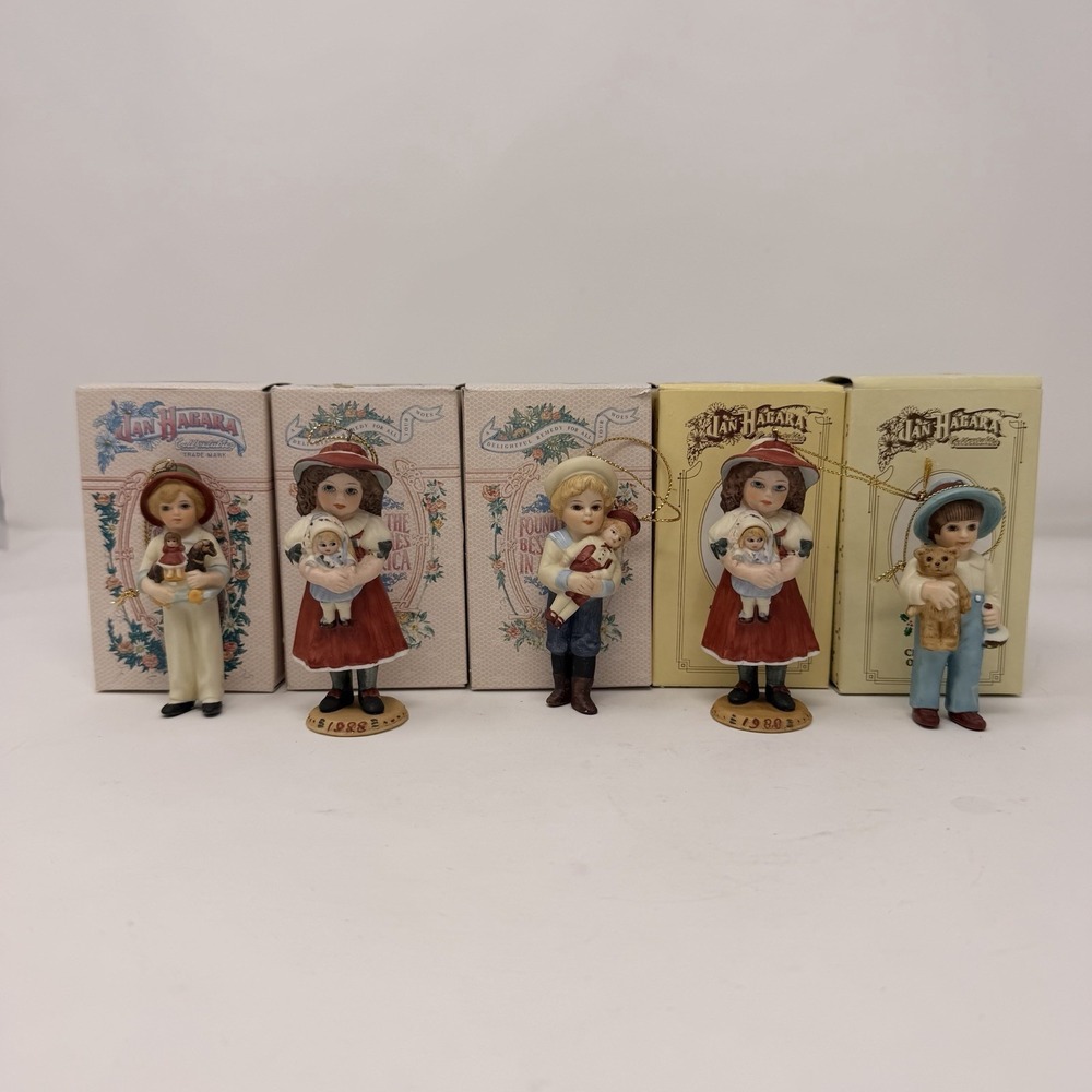 Jan Hagara Vintage‎ 
 Christmas Ornament Figurine Lot of 6 w/ Boxes - Picture 3 of 11